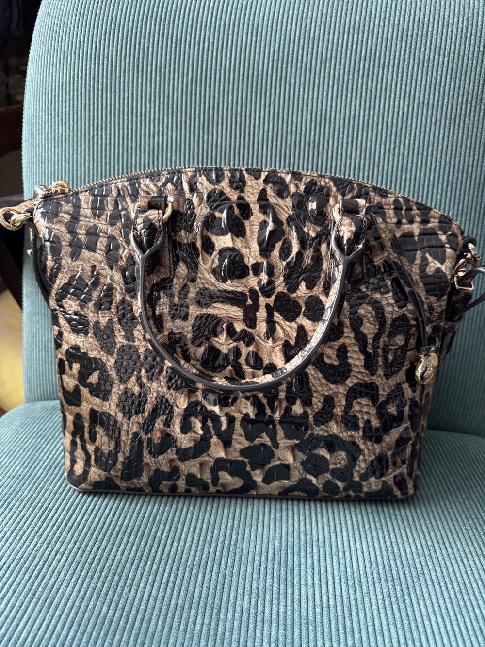 Brahmin Duxbury Satchel in Snow Leopard